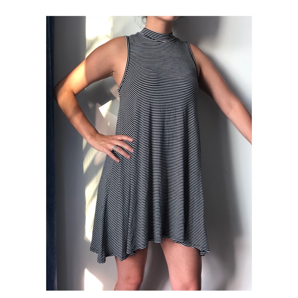 Black and White Striped Dress